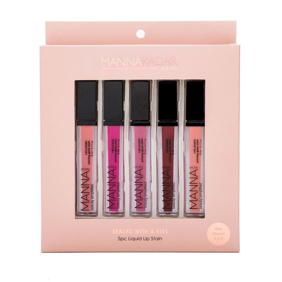 MANNA KADAR Sealed With A Kiss 5pc Liquid Lip Stain🆕⌚📦🏃💨🚚 - Picture 2 of 14
